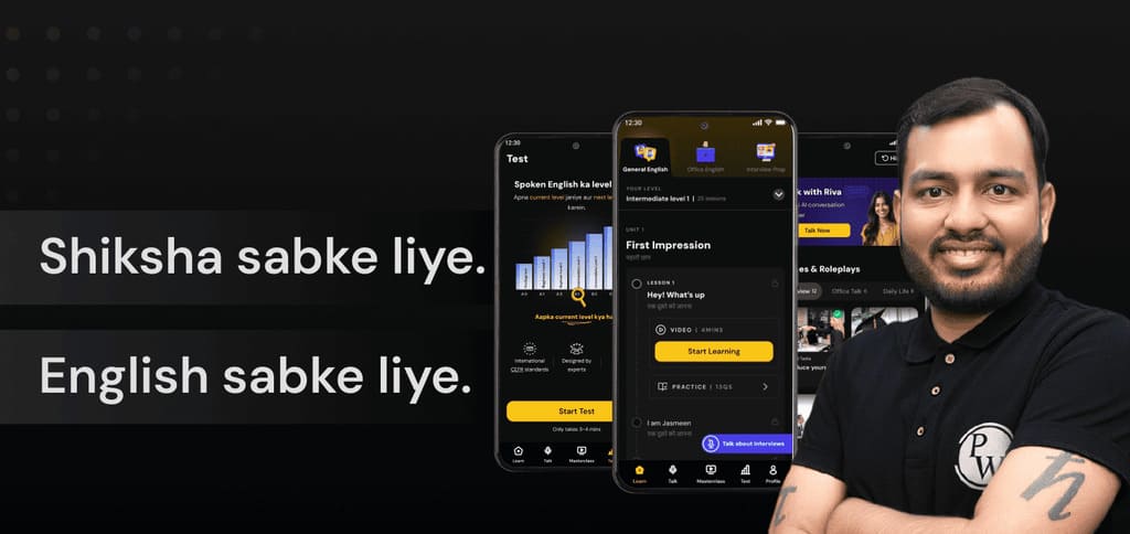PW Talk - Master English fluency with AI driven lessons and unlimited real-time practice