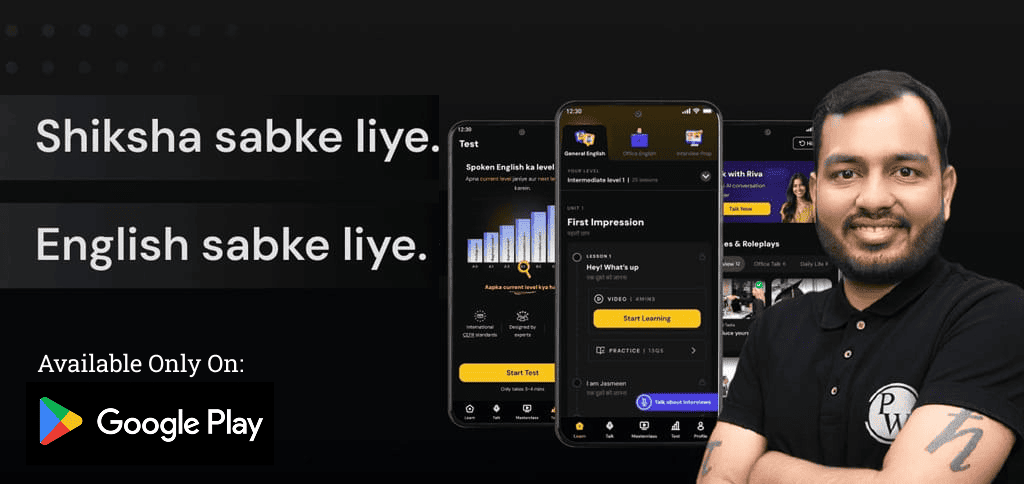 PW Talk - Master English fluency with AI driven lessons and unlimited real-time practice
